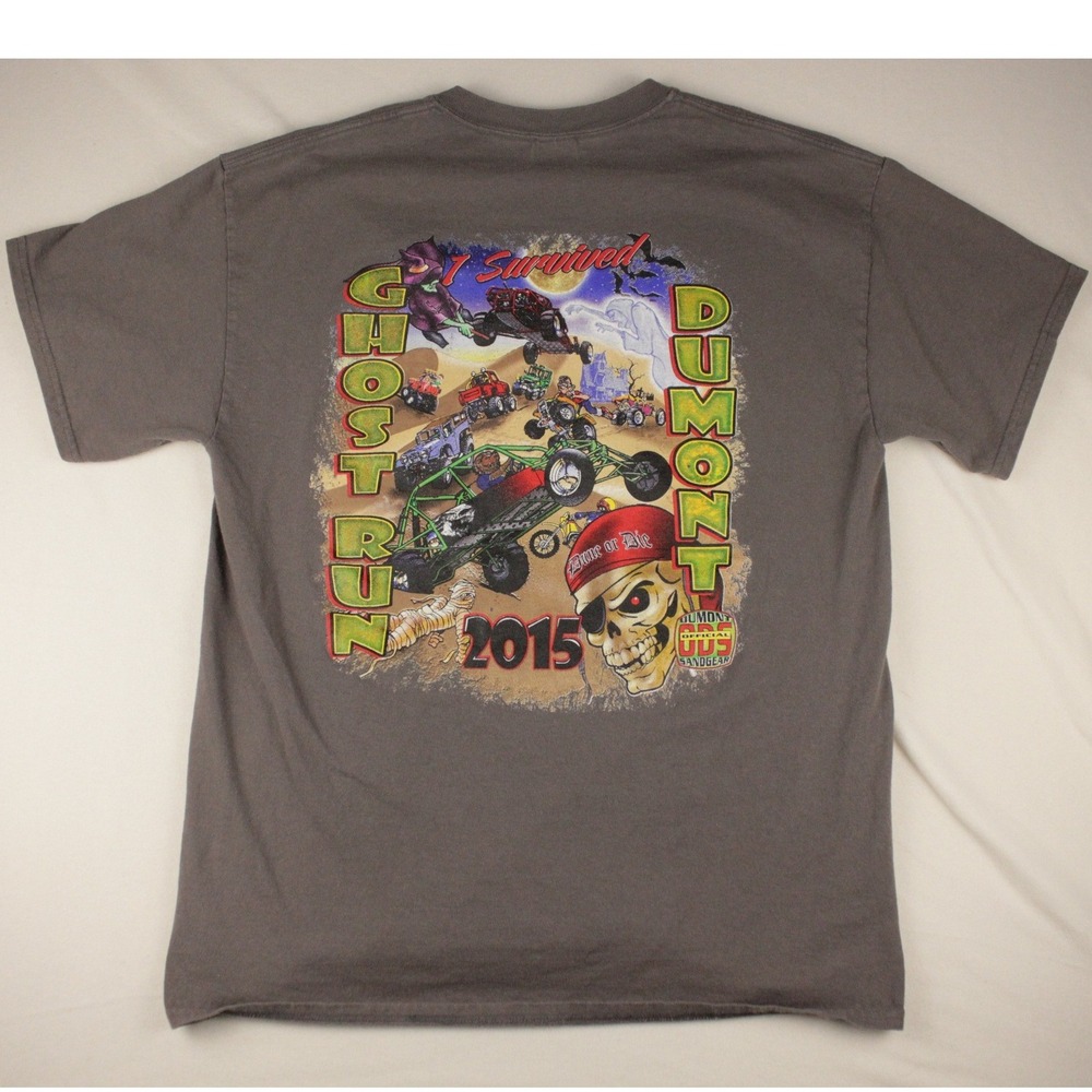 Dumont Ghost Run 2015 Dune or Die Graphic T-Shirt‎ Brown Mens Large